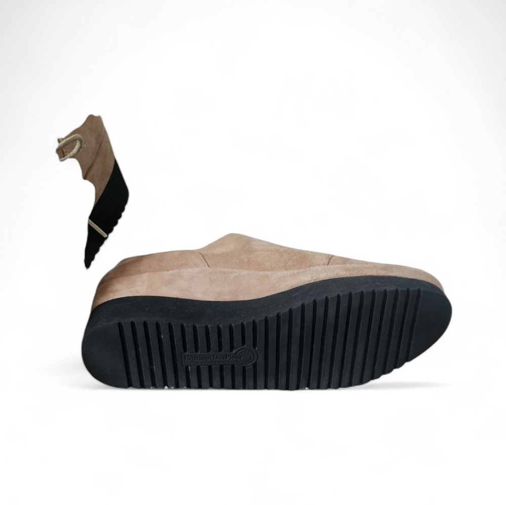 l'amour des pieds Leather Suede Slip On Shoes Sz 9 - Picture 4 of 5